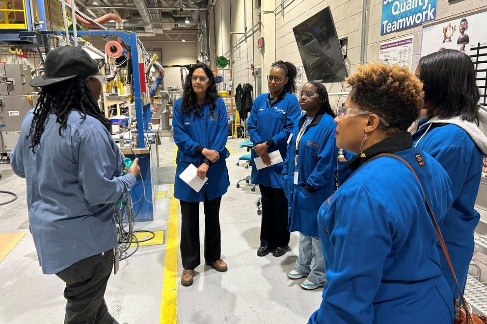 True Blue 1881 scholars from Spelman college visiting Alpharetta site - February