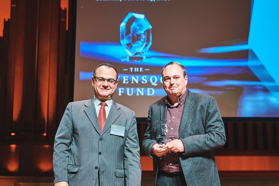 Frank de Proft receiving the award for Bin Wang with Thomas Canova Frank de Proft receiving the award for Bin Wang with Thomas Canova