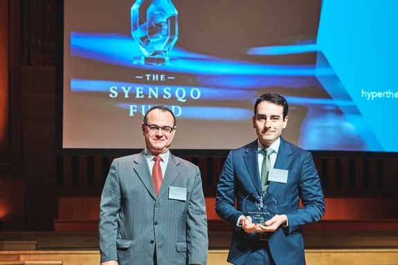 Pedro JORGE ULB-VUB Syensqo award 2026 laureate with Thomas Canova Pedro JORGE ULB-VUB Syensqo award 2026 laureate with Thomas Canova