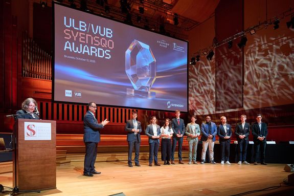 ULB VUB Syensqo awards ceremony 2025 - Thomas Canova and laureates