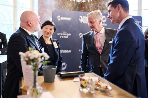 HM King Philippe with Prof Zhuang, Prof Lidin and Mike Radossich